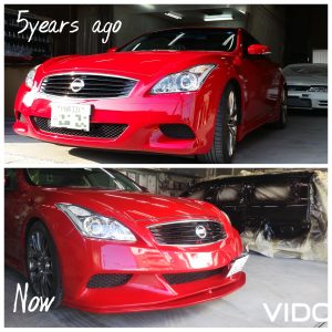 ニッサン　スカイラインV36　エアロパーツ塗装取付